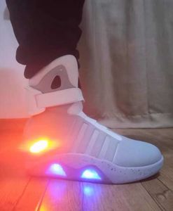 Casual Shoes 2023 ss Automatic Laces Air Mag Sneakers Marty Mcfly's Led Shoes Back To Future Glow In The Dark Gray Boots Mcflys Sneakers Top Qu