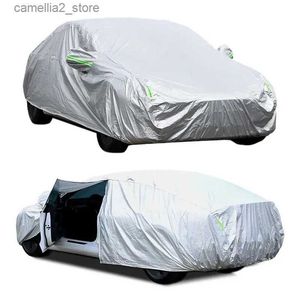 Pokrywa samochodu pełna okładka samochodu Okładka samochodowa do Tesli Model 3 Wodoodporne słońce deszcz ochrona śniegu UV