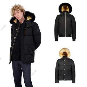 23SS Casual Mens Moose Winter Puffer Clothes Down Cappeggio Jacket Classic Golden Parka Coats For Mens Womens Apparel Thick Windbreaker