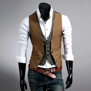 Männer Westen 2023 Mode Herbst Anzug Weste England Stil Freizeit Weste Männlichen Casual Business Ärmellose Mantel Gentleman Tops