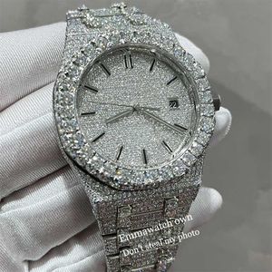 Designer Watches 2023 Moissanite Type Iced Out Wristwatches Best Quality Eta Watch Luxury Silver Case Pass Test Automatic Iced Out Watch