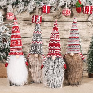 Decorazione natalizia Stile europeo e americano lavorato a maglia in lana con viso meno vecchio con barba lunga Tappo per bottiglia di vino Copri bottiglia di vino per le vacanze in casa