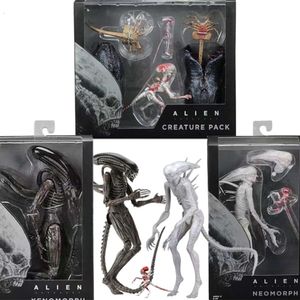 Mascot Costumes Alien Figure Xenomorph Figure Alien Neomorph Creature Pack Action Figures Model Toys Bookshelf Ornament Gift for Children