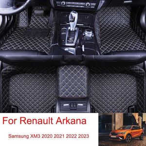 Bodenmatten Teppichs Custom Car Floor Matten Forrenault Arkana Samsung XM3 5 Sitz Leder Auto Teppiche Schutzpolster Teppiche wasserdichte Innenbereiche Q231012