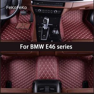 Fußmatten Teppiche FeKoFeKo Maßgeschneiderte Auto-Fußmatten für BMW E46 3 Cabrio 3 Coupe 3 Compact 318 320 313 316 330 325 Fuß Coche Zubehör Q231012