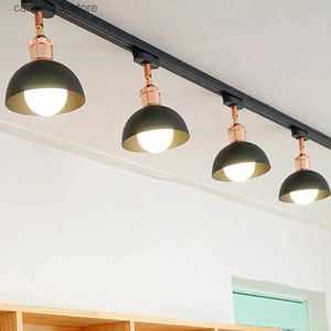 Ceiling Lights E27 Nordic LED Track Light Spotlight Commercial Clothing Store Background Wall LED Track Lamp Rail Track Adjustable Ceiling Lamp Q231012