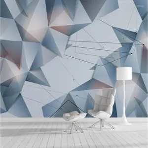 Tapetowe ulepszenie domu 3D Tapeta do dekoracyjnego papieru geometrycznego linie abstrakcyjne TV tło Mural