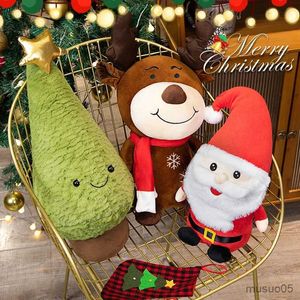 Christmas Toy Supplies Christmas Elk Stuffed Animals Cute Dolls Children's Christmas Decorations Gifts Santa Holiday R231012