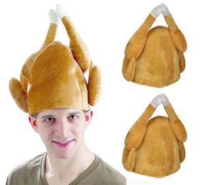 Stage Wear Thanksgiving Funny Plush Roasted Turkey Hat Party Holiday Costume Hat