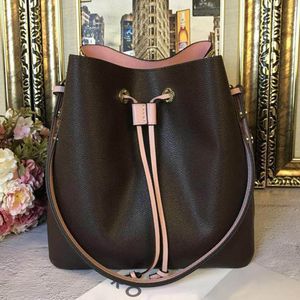 Klasik çanta çantaları neo noe omuz deri kova çantası kadın çiçek baskı crossbody çanta çanta