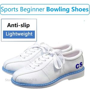 Bowling Women Men Breathable Bowling Sneaker Unisex Lightweight Bowling Shoe Laceup Trainer Right Hand Antislip Outsole Shoes Big Size 231011