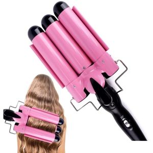 Curling Irons Profesjonalne włosy Curling Iron Triple Barrel Curler Irons Irons Wave Waver Stylowanie Styler Wand5557583 Hair Produ dhbwf