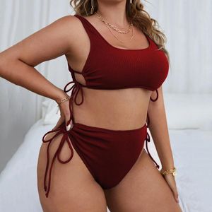 Kobiety w strojach kąpielowych dla kobiet w rozmiarze BIKINI BIKINI do kąpieli garnitury Dwuczęściowe topy z bikinijkami