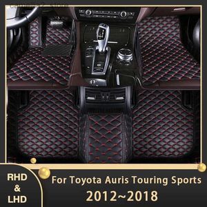 Zemin Paspasları Halılar Toyota Auris Touring Sports Corolla E180 2012 ~ 2018 Özel Otomatik Ayak Pedleri Deri Halı İç Aksesuarlar Q231012