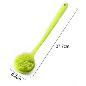 Bath Brushes Sponges Scrubbers Soft Bristles Massage Shower Bath Portable Back Scrubber With Handle Silicone Cleaning Exfoliating Scrub Body Long Handle 231012