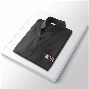 2023 camicie da uomo di design di lusso moda casual business sociale e camicia da cocktail marca Primavera Autunno che dimagrisce il più fas219C