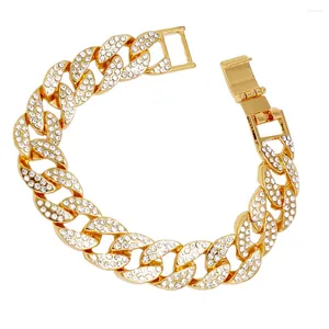 Halsband örhängen set diamantkedja män kvinnor guld charm armband höftlegering stilfulla manliga smycken