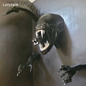 Dekorativa föremål Figurer Lofytain Xenomoph Wall Art Sculpture Statue Horror Alien Predator Sci-Fi Monster Beasts Decoration Halloween Gifts Props T231012