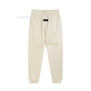 Calças masculinas designer mulheres esse mulheres calça carta cor combinando cintura elástica preto perna larga alta cintura irregular casual versátil magro 1977 pant 170l