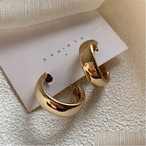 Gold Metal Large Circle Geometric Round Big Earrings For Women Wedding Party Jewelry Pendants Dhgarden Otajo