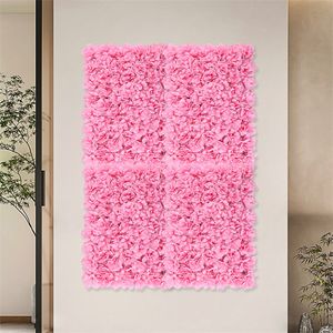 40x60 cm sztuczne kwiaty DIY Dekoracja ślubna kwiatowe panele ścienne jedwabne hortensea kwiatowe domowe wystrój tła