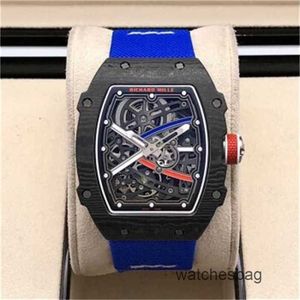 Часы Carbon Tourbillon Rm6702 Сталь с логотипом в оригинальной упаковке Автоматические механические швейцарской серии Light French Limited Edition