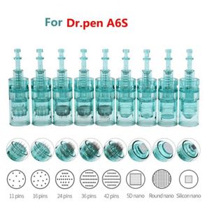 Aghi per tatuaggio 2050PCS Dr Pen A6S Cartucce Derma Testa di ricambio 11 16 36 42 Pin Nano Microneedle Cura della pelle Punta dell'ago Needl6629095