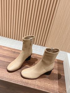 stylishbox ~ best quality! m23100602 3 colors HEELS SHORT BOOTS lambskin genuine LEATHER chunky STRECtH