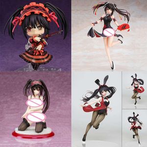 Mascot Costumes Date A Live Tokisaki Kurumi Q Version 466 Pvc Action Figure Model Toys Sexy Doll for Adult Cute Doll Room Ornament Birthday Gift