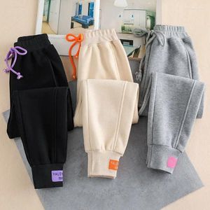 Kvinnor Pants Woman's Trousers Fashion Autumn/Winter Thick Drawstring Solid Color Pencil Ladies Drop Amxal654045050101