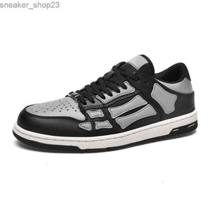 Gray Amiiri Bone Designer Samma sneakerskor Chunky Top Low 2023 Black White Shoe Fashion Brand Mi Mens High Skel Casual Sports Board Men Women P2F3