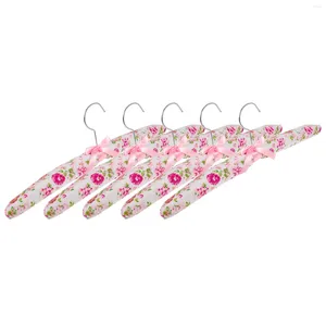Storage Bags 5 Pcs Cloth Floral Hanger Home Supplies Hangers Skirts Clothing Racks Sponge Clothes Pants Puffy Small Anti-skid