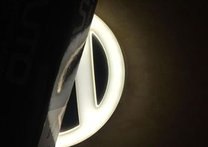 11 см светодиодный светильник с логотипом, белый, синий, красный, 4D светодиодные автомобильные значки, 12 В, задние эмблемы для VW256v3132587