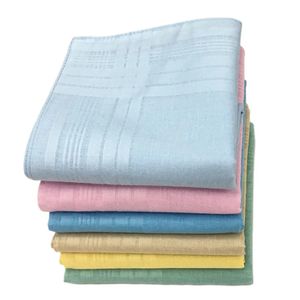 Cravat 12x Pure Cotton Handkerchiefs Men Women Square Party Hankie Kerchiefs Towel Lot 231012