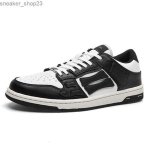 Та же дизайнерская обувь Серый 2023 Бренд обуви Мужские Skel Fashion Кроссовки Amiiri Высокий массивный топ Low Mi Bone Черный Белый Повседневная спортивная доска Мужчины Женщины 24b4