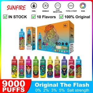 En yeni! ! ! Alışveriş sunfire 9000 puflar en kaliteli elektronik sigara fiyatı tek kullanımlık vape puf artı