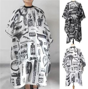 Black White Hairdressing Cape Professional Hair-Cut Barber Cloth Wrap Protect Gown Apron Waterproof Cutting Gown Hair Cloth Wrap