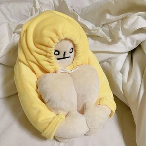 Bambole di peluche ripiene morbide Banana Man Action Figure Cure Squat Cction Cute Cartoon Doll Regalo di compleanno 231012