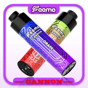 ORGINAL DISPOBLE VAPOR Starter Kit Feemo Cannon Disponible Vape Pen Box 18 ml kapacitet 0,8% NIC POD -patron med 0,5Hm Mesh -spole Big Cloud Vaping As Vape Mod