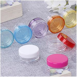 Storage Boxes & Bins Food Grade Plastic Boxes 3G/5G Round Bottom Cream Cosmetic Packaging Box Bottles Wax Container Home Garden Housek Dhsl6