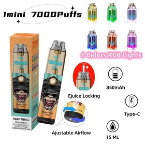 Partihandel I VAPE 7000 Puffs Oil Core Separation Electronic Cigarette Bar Vape Puff Drop Shipping Vape