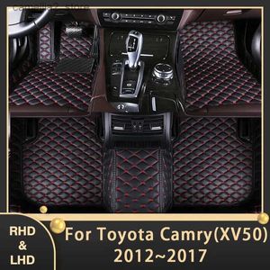 Коврики Коврики Автомобильные коврики для Toyota Camry Daihatsu Altis XV50 2012 ~ 2017 Пользовательские автоматические подушечки для ног Кожаный ковер Аксессуары для интерьера 2016 Q231012