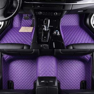 Golvmattor mattor Anpassade Auto Luxury Leather Car Floor Mat för Opel Corsa D 2007 2008 2008 2010 2010 2011 Bilmatta Full Set Women Waterproof Accessories Q231012