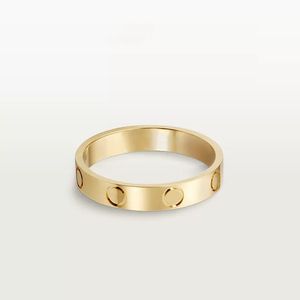 Love Wedding Band Luxury Ring Plated Gold Rings for Women Titanium Steel Fashion Jewelry Ornament Not Allergic Classical Designer Rings Par ZB010