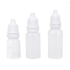 Bottiglie di stoccaggio 50 pezzi 5/10/15ml Bottiglia vuota di plastica comprimibile Contagocce Campione di liquido Occhi Bottiglia di goccia Utile Organizzatore