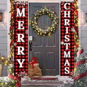 Decoraciones de Navidad Decoración de puertas de Navidad Feliz Navidad Decoración de banner para casa Adorno navideño Navidad Feliz año 231012