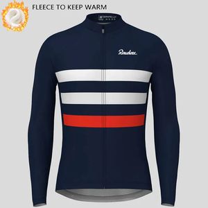 Camisas de ciclismo Tops Winter Thermal Fleece Ciclismo Jaquetas Mangas Compridas Quente Ciclismo Jerseys Mens Bicicleta Quente Jerseys MTB Road Bike Tops 231011