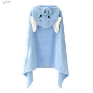 Ręczniki szaty 2023 Baby Elephant Boshobe Flannel Cloak Cartoon Boy Girl Ultra-Soft Hoad Sedel Bath Baby Shower Diftl231124