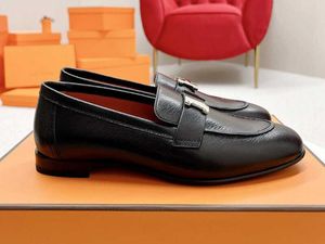Realfine888 5a HM5652350 Paris Loafer Goatskin Leather Loafers Luxury Designer Shoes for Womenサイズ35-42