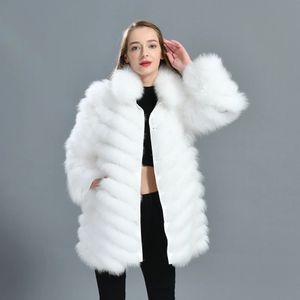 Women's Fur Faux Real DoubleSided Wear Coat For Women Winter 100 Silk Liner Fluffy Long Jacket Lady Trendy Design Outwear 231012